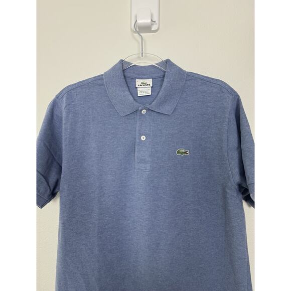 Lacoste Polo Shirt Mens Medium Blue Pique Crocodile Logo Short Sleeve Classic 5 - Picture 1 of 10